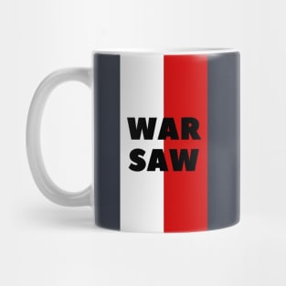 Warsaw City in Polish Flag Vertical Mug